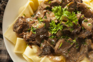 Beef Tips and Noodles