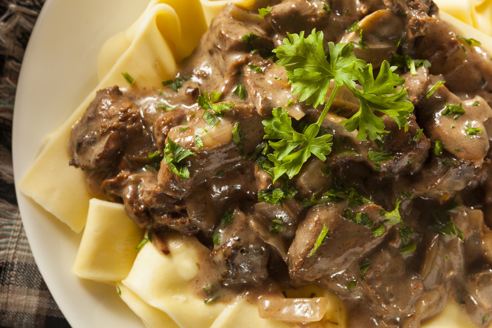 Beef Tips and Noodles