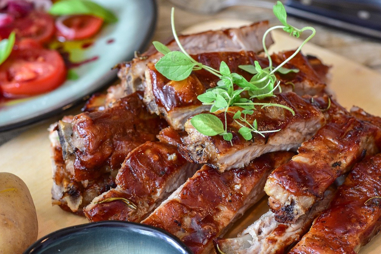 Wine Braised Spareribs with Garlic and Rosemary