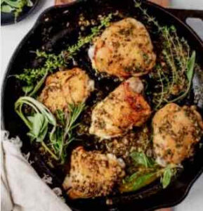 Crispy Skillet Chicken Thighs