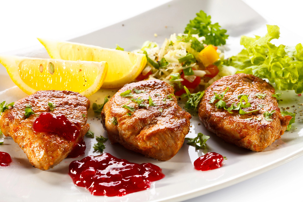 Pork Chops with Raspberry Sauce