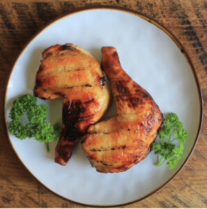 BBQ Chicken Legs on the grill